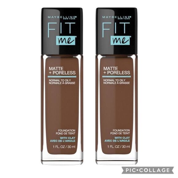 Lot of 2 375 Java Maybelline Fit Me Matte + Poreless Foundation - Picture 1 of 6